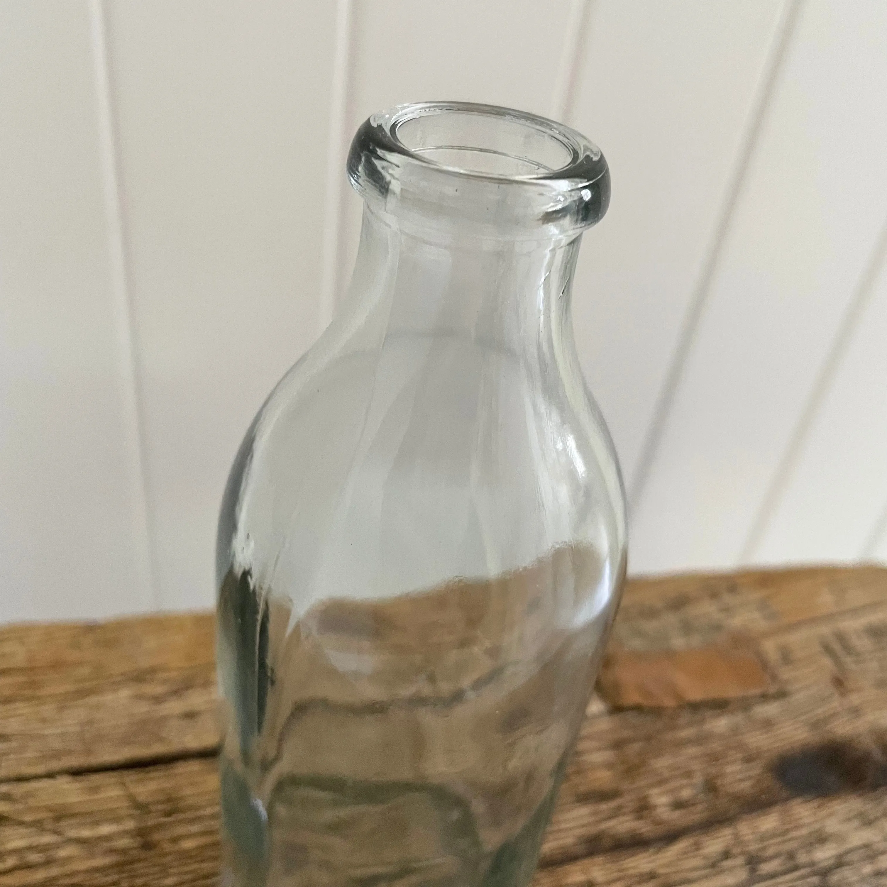 Glass Milk Bottle 200mL Clear (5.7x14.5cmH) Clear